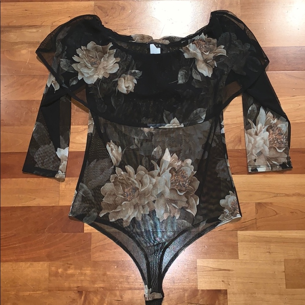 Floral Mesh Body Suit